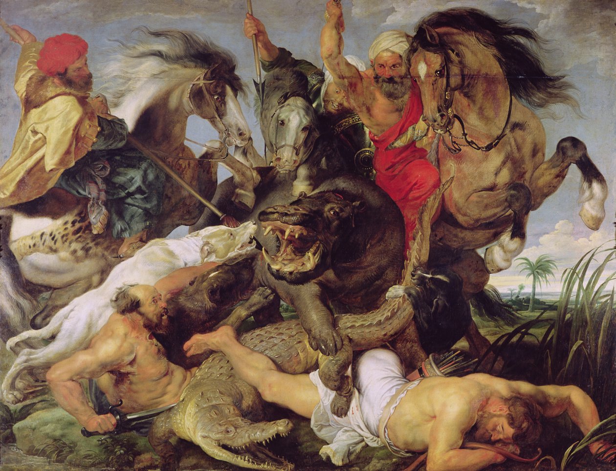 Víziló- és krokodilvadászat, 1615-1616 körül (a részletekért lásd: 170972) alkotó: Peter Paul Rubens