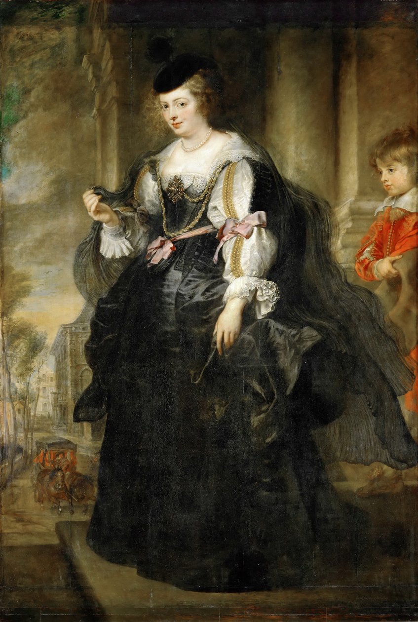 Hélène Fourment kocsival alkotó: Peter Paul Rubens