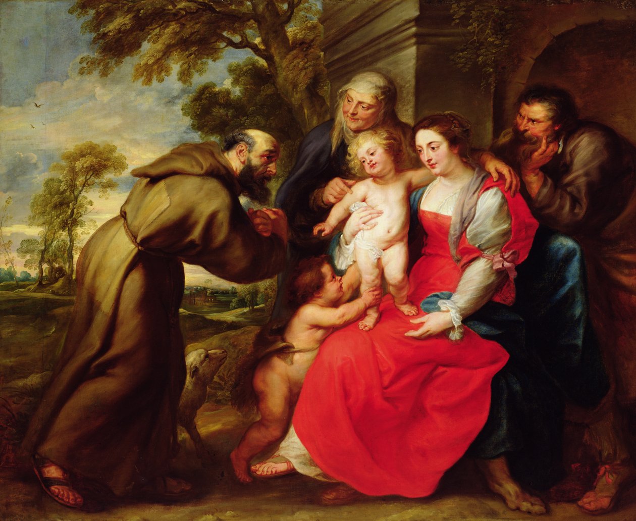 Szent család Szent Ferenccel, 1625 körül alkotó: Peter Paul Rubens