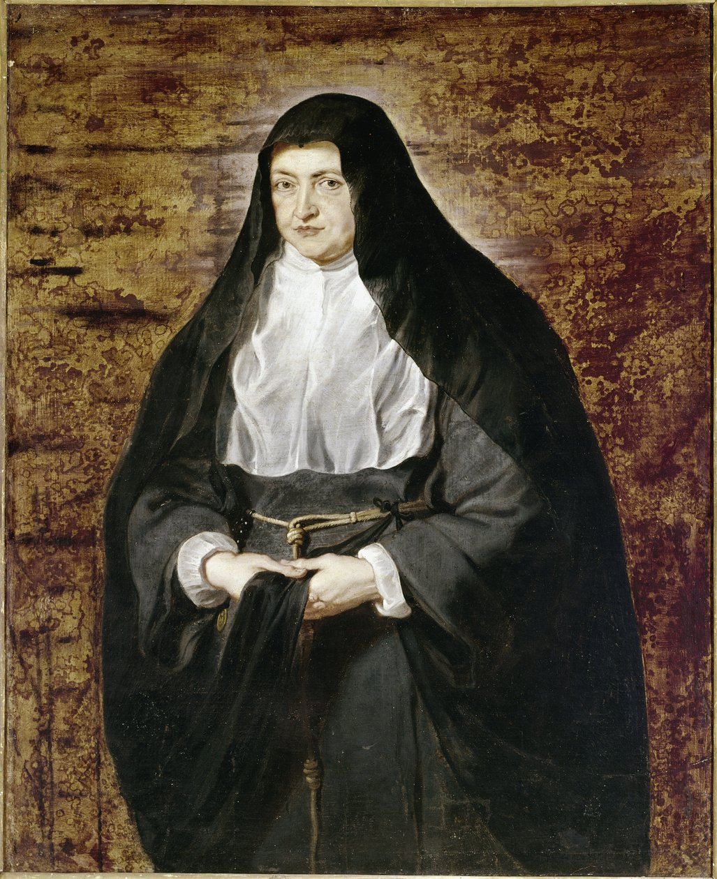 Spanyol Izabella csecsemő a klaristák rendjének vallásosának öltözve (olaj, vászon alkotó: Peter Paul Rubens