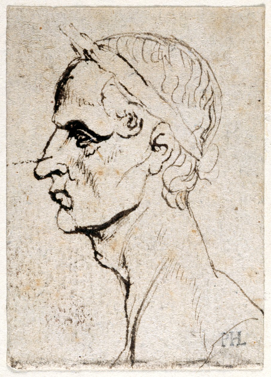 Julius Caesar, az első tizenkét Caesar közül nyolc tíz rajzából, Giovanni da Cavino érmei után (toll és tinta papíron) alkotó: Peter Paul Rubens