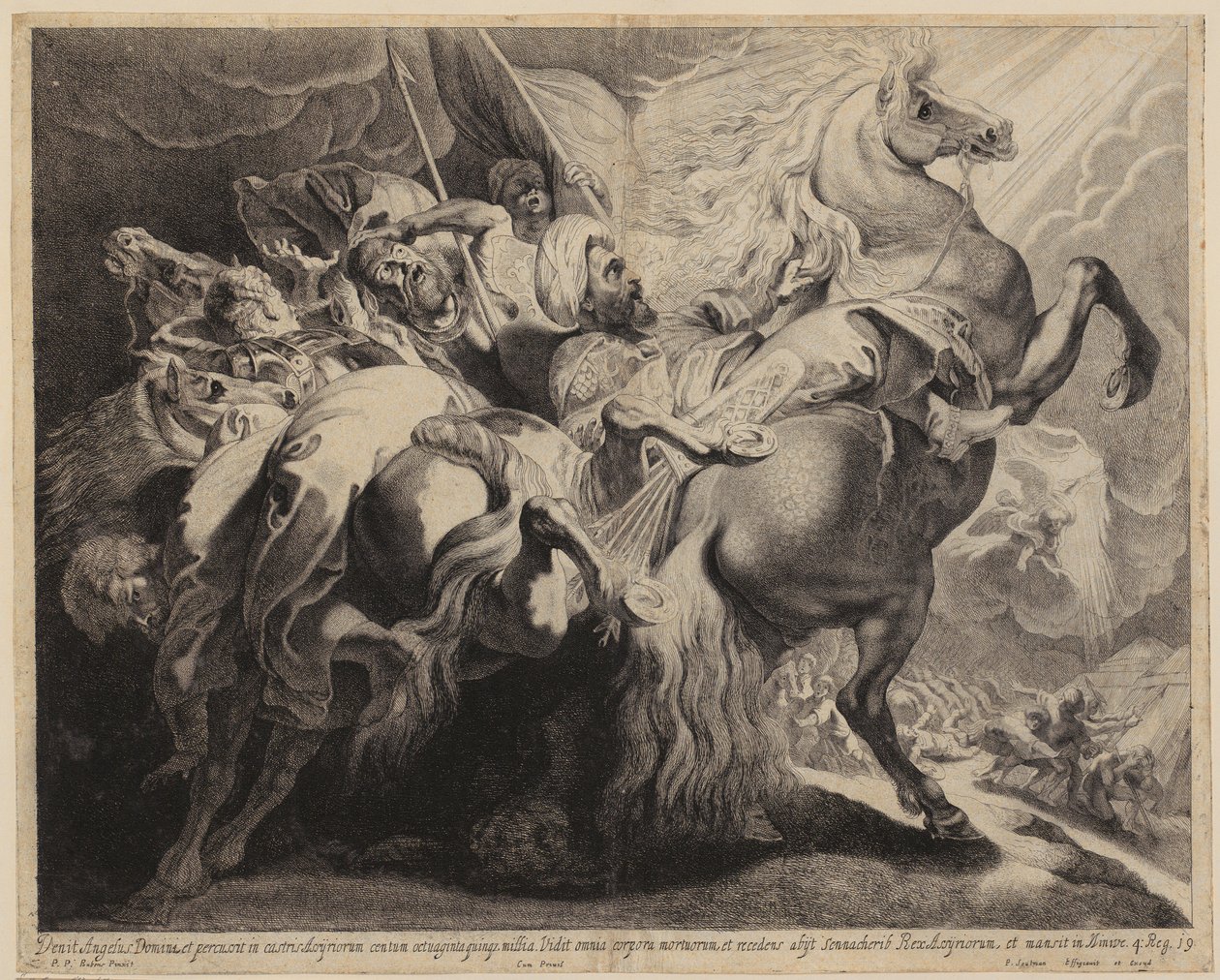 Az asszír birodalom királya, Sanherib, leesik a lováról alkotó: Peter Paul Rubens