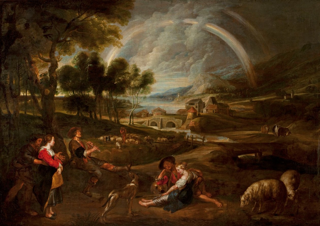 Táj szivárvánnyal alkotó: Peter Paul Rubens