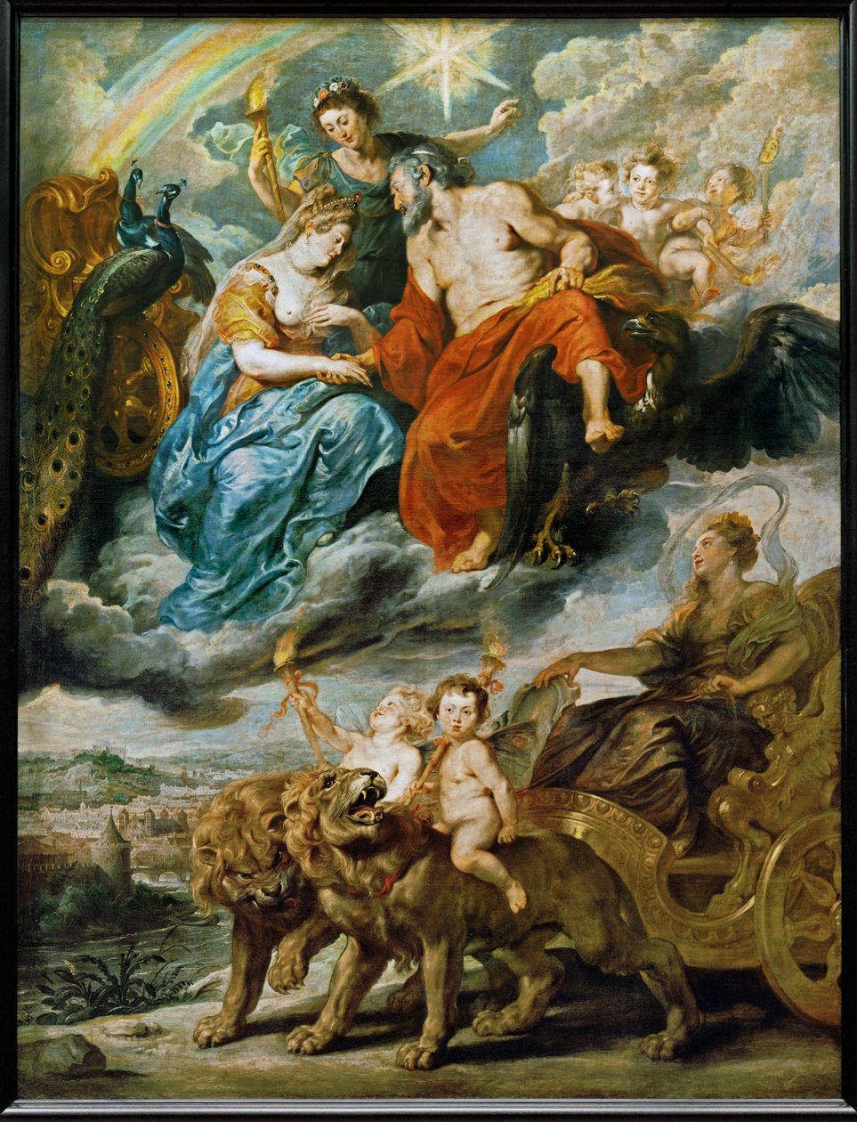 A király és Marie de Medicis találkozója Lyonban alkotó: Peter Paul Rubens