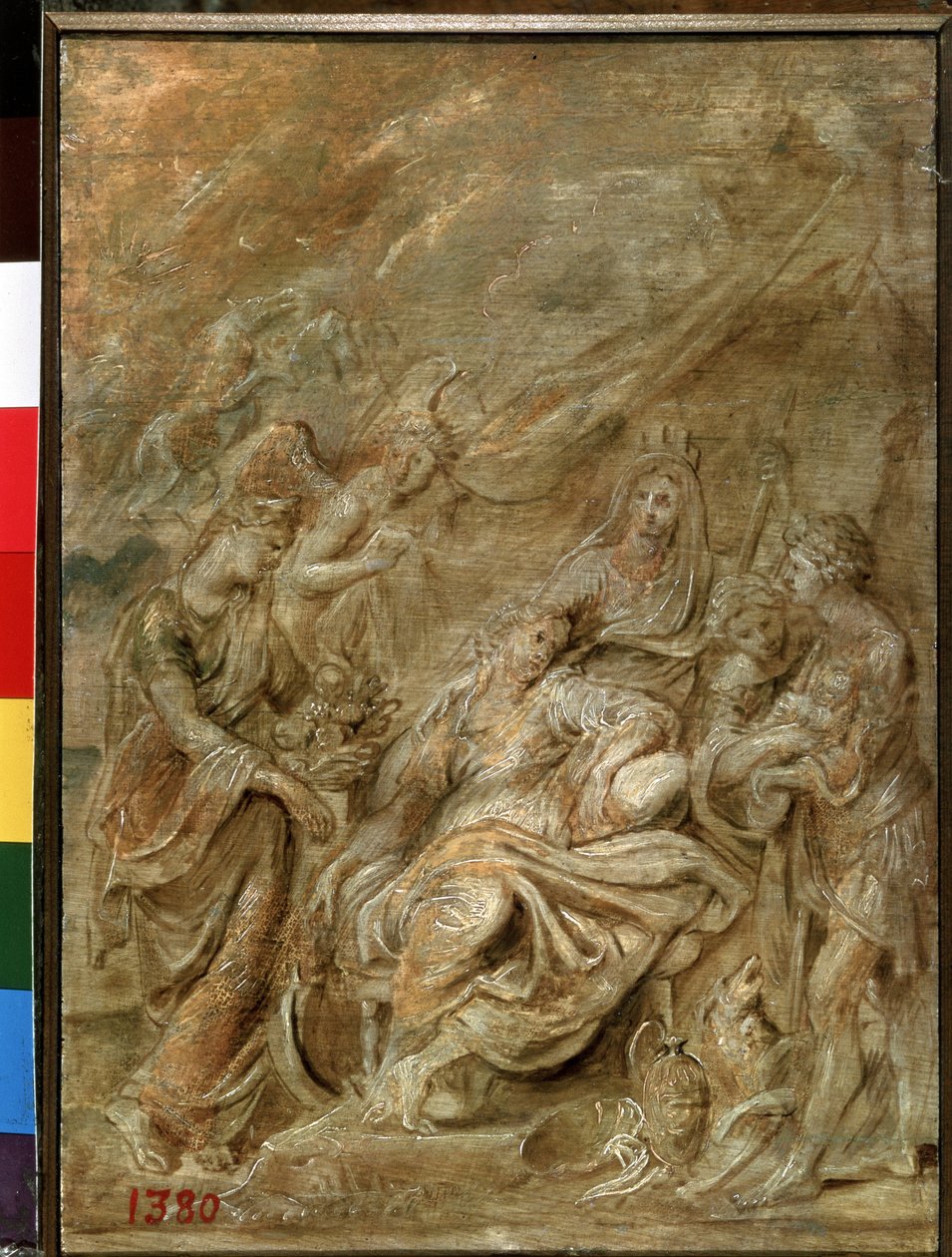XIII. Lajos Dauphin születése (1601-1643) (XIII. Lajos Dauphin születése). Peter Paul (Pierre-Paul) Rubens (vagy Peter Paul vagy Petrus Paulus) festménye (1577-1640). Olaj, fa, 33,6 x 24 cm alkotó: Peter Paul Rubens