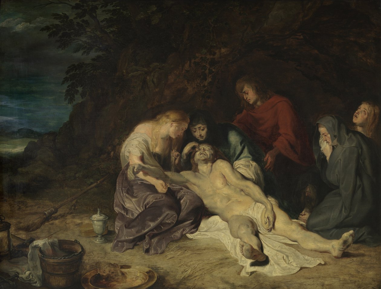 Siralom a halott Krisztus felett Szent Jánossal és a szent asszonyokkal alkotó: Peter Paul Rubens