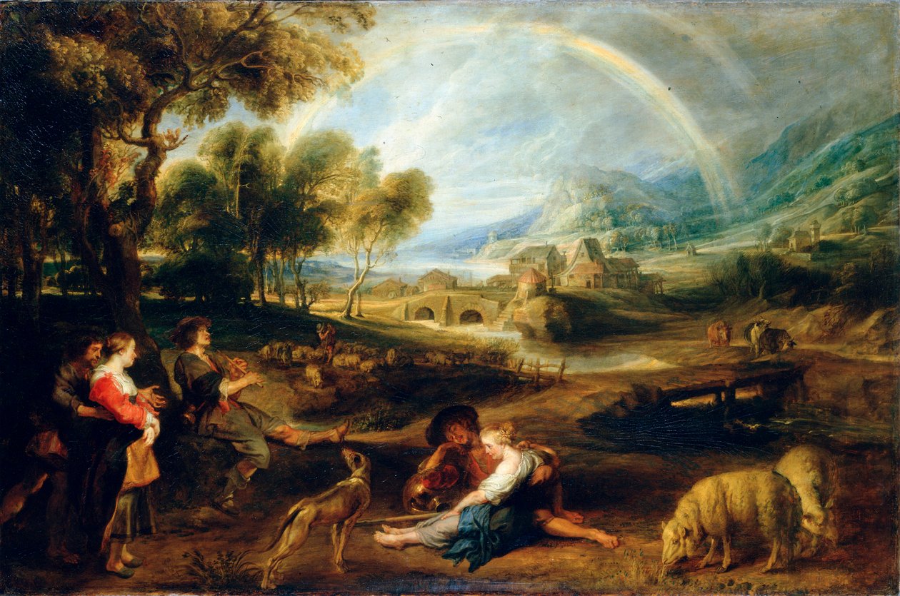 Táj szivárvánnyal, 1630-as évek eleje. alkotó: Peter Paul Rubens
