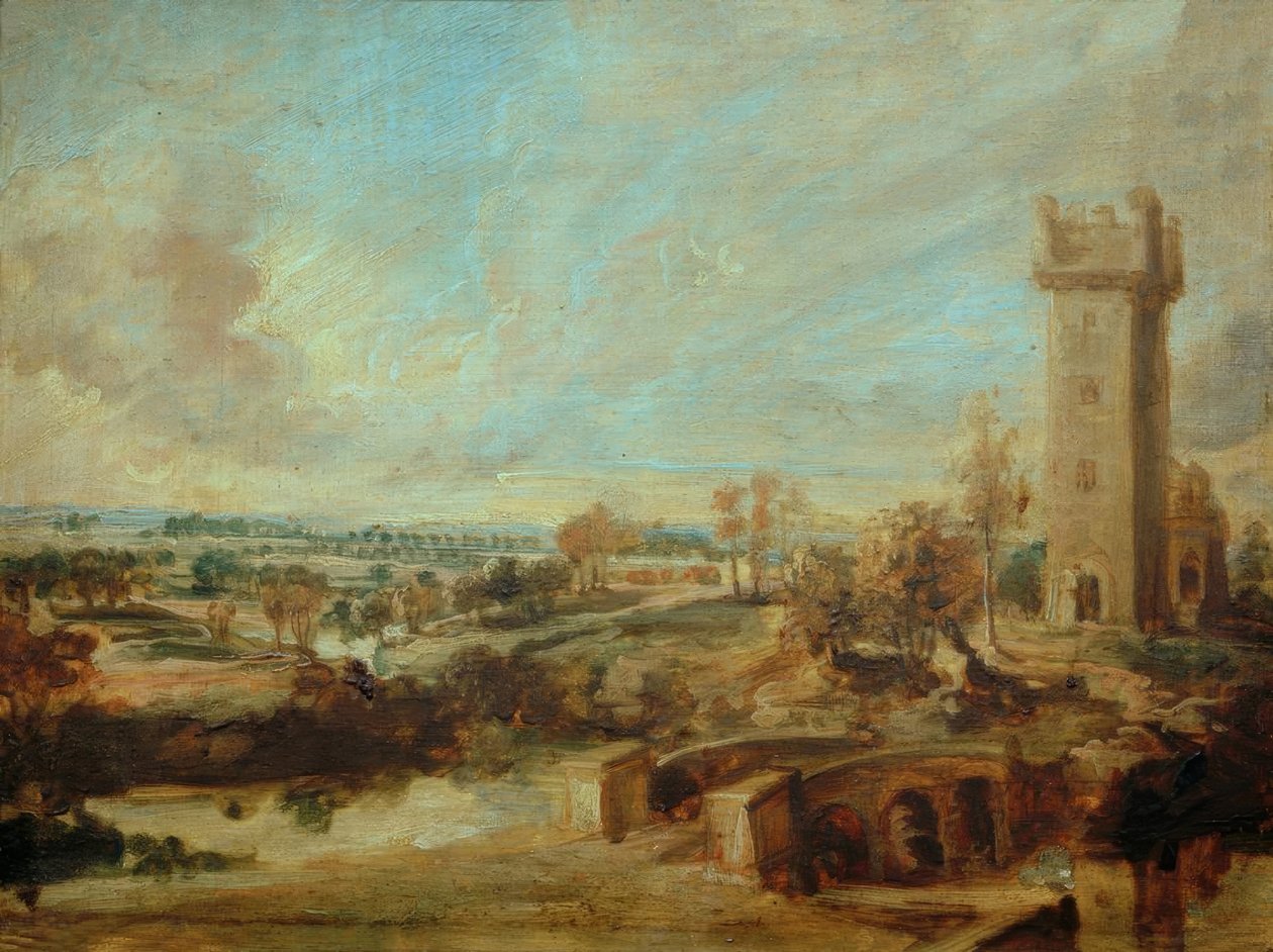 Táj egy toronnyal alkotó: Peter Paul Rubens