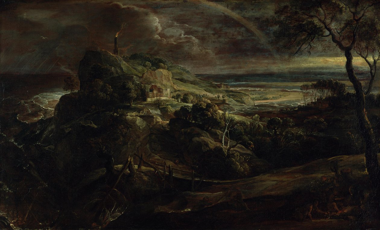 Tájkép Pál () hajótörésével alkotó: Peter Paul Rubens
