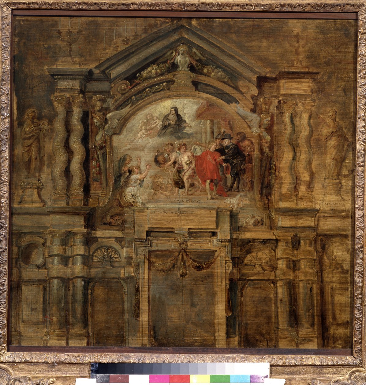 The Apotheosis of the Infanta Isabella of Spain (1566-1633) (The apotheosis of the infanta Isabella). Peter Paul (Pierre-Paul) Rubens (vagy Peter Paul vagy Petrus Paulus) festménye (1577-1640). Olaj, fa, 69 x 70 cm alkotó: Peter Paul Rubens