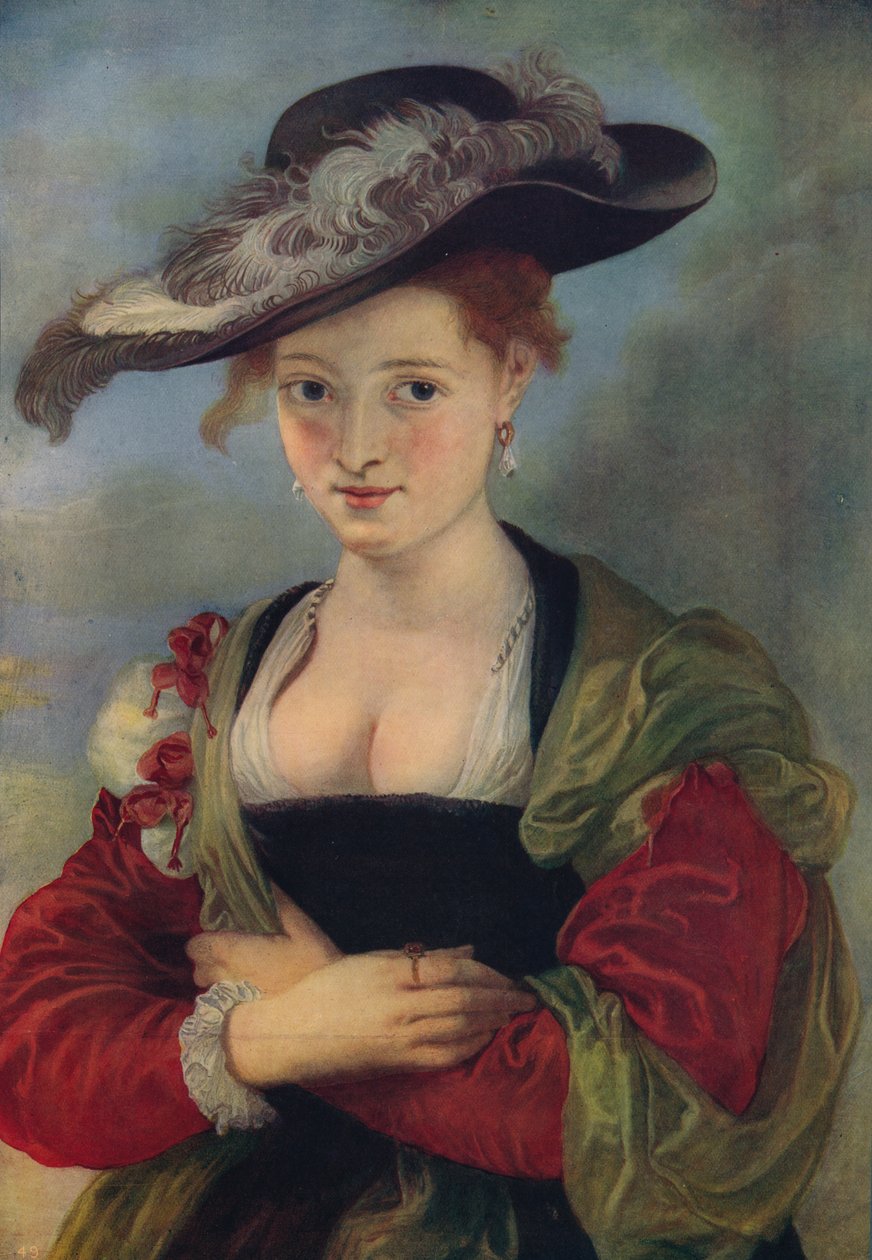 A szalmakalap, c1622-1625, c1915 alkotó: Peter Paul Rubens