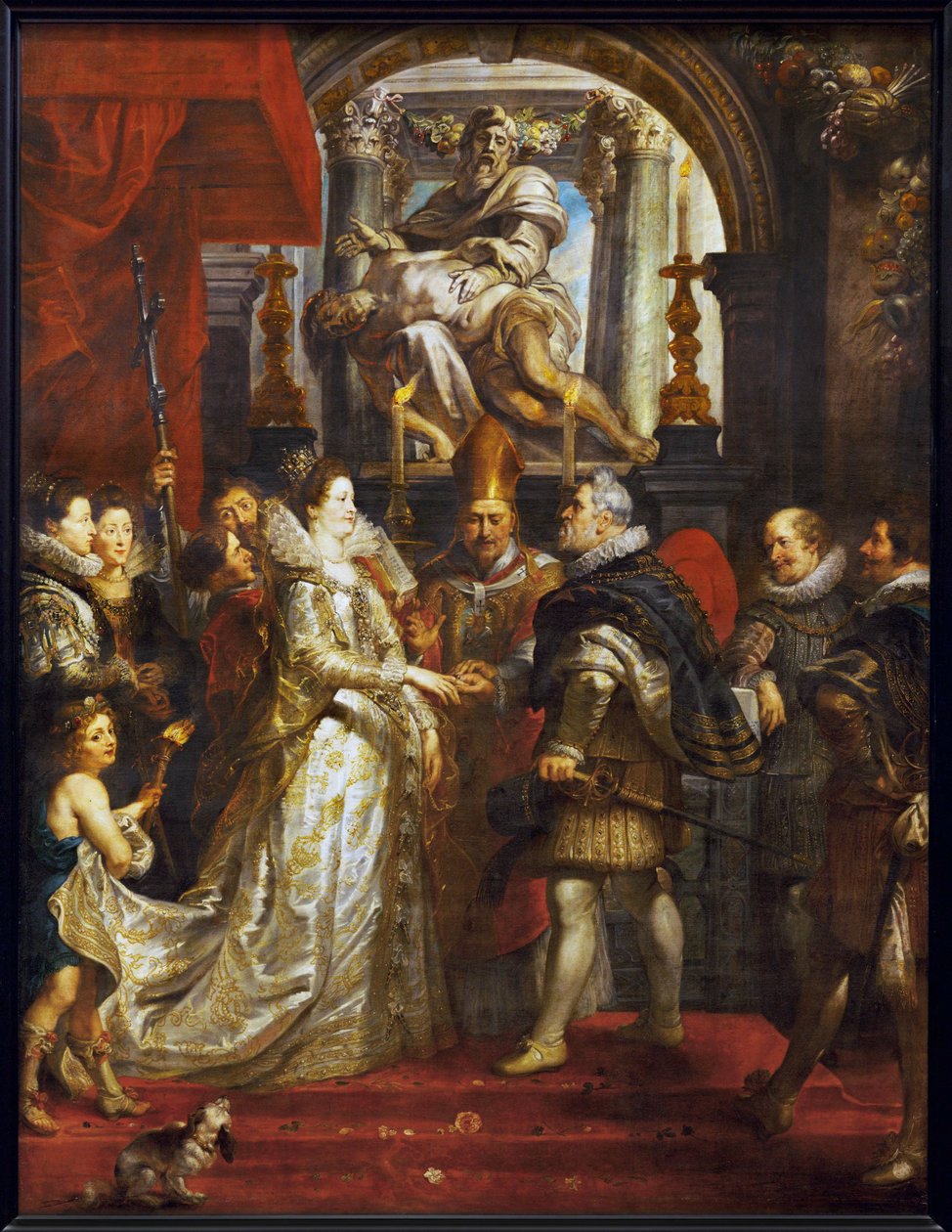 Marie de Medicis és IV. Henrik házassága Firenzében alkotó: Peter Paul Rubens
