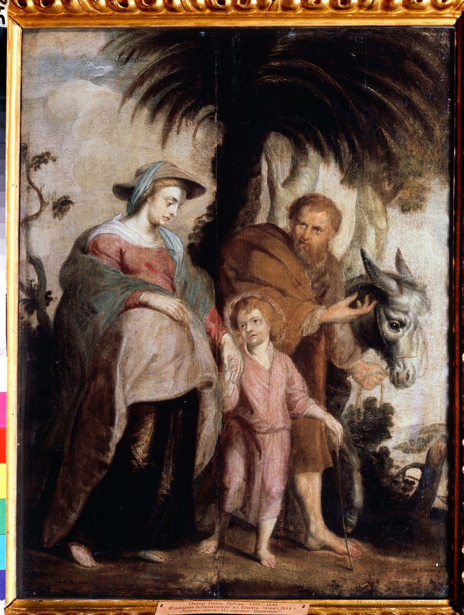 Egyiptom visszatérése (Egyiptom visszatérése). Peter Paul (Pierre-Paul) Rubens (vagy Peter Paul vagy Petrus Paulus) festménye (1577-1640). Olaj, fa, 69 x 49 cm alkotó: Peter Paul Rubens