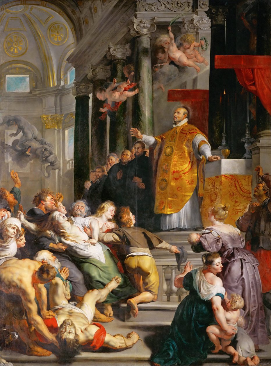 Les miracles de Saint Ignace de Loyola (1491-1553) - Loyolai Szent Ignác csodája - Pieter Paul Rubens (1577-1640). Olaj, vászon, c. 1617-1618. Mérete: 535x395 cm. Művészettörténeti Múzeum, Vienne alkotó: Peter Paul Rubens