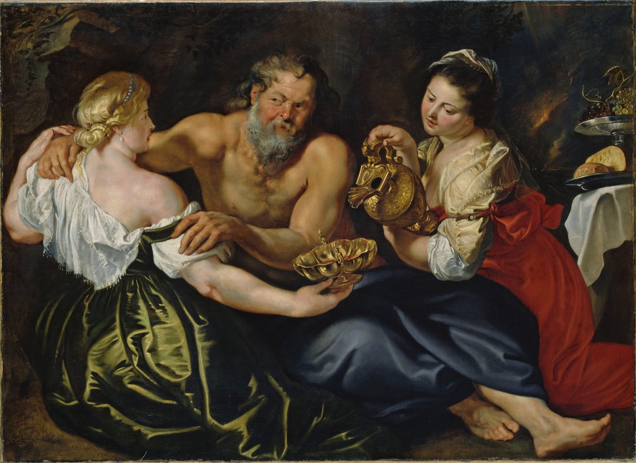 Lót és leányai egy sziklabarlangban alkotó: Peter Paul Rubens