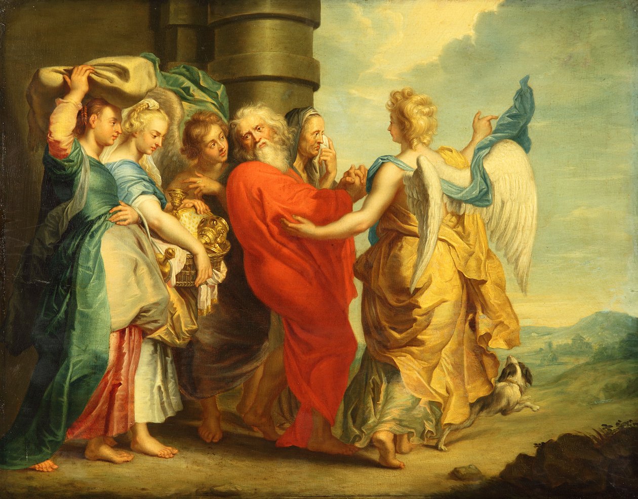 Lot elhagyja Sodomát a lányaival alkotó: Peter Paul Rubens
