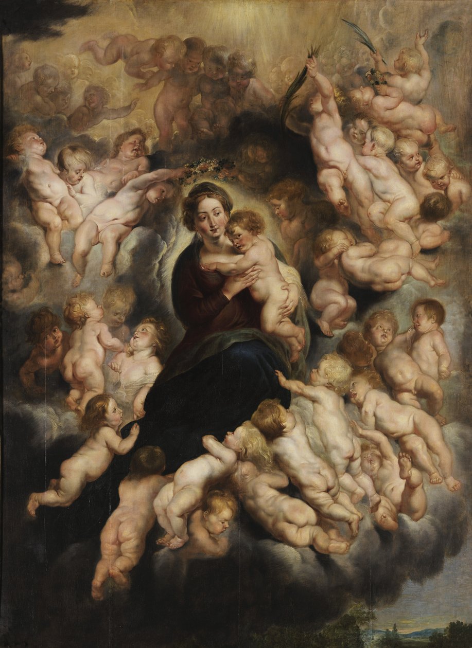 Mária gyermekével az angyalok koszorújában alkotó: Peter Paul Rubens