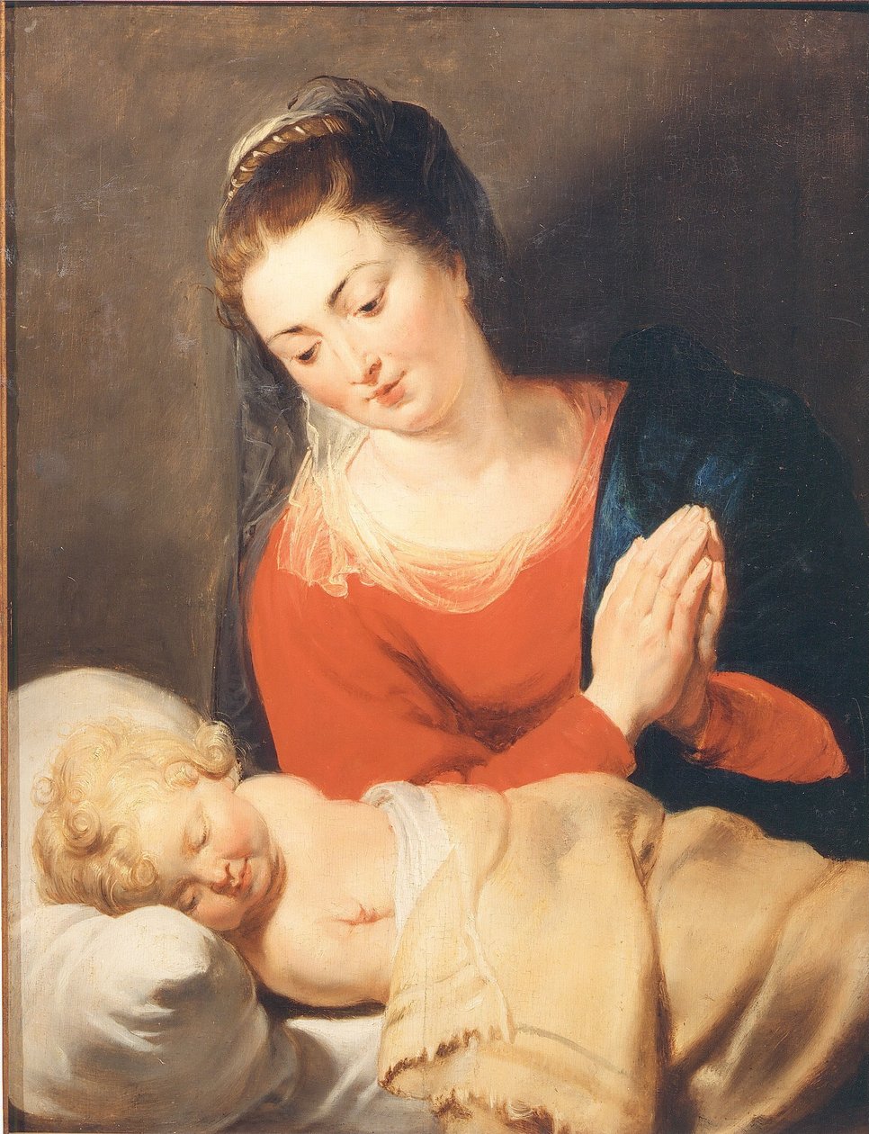 Mária az alvó Krisztus gyermek előtt alkotó: Peter Paul Rubens