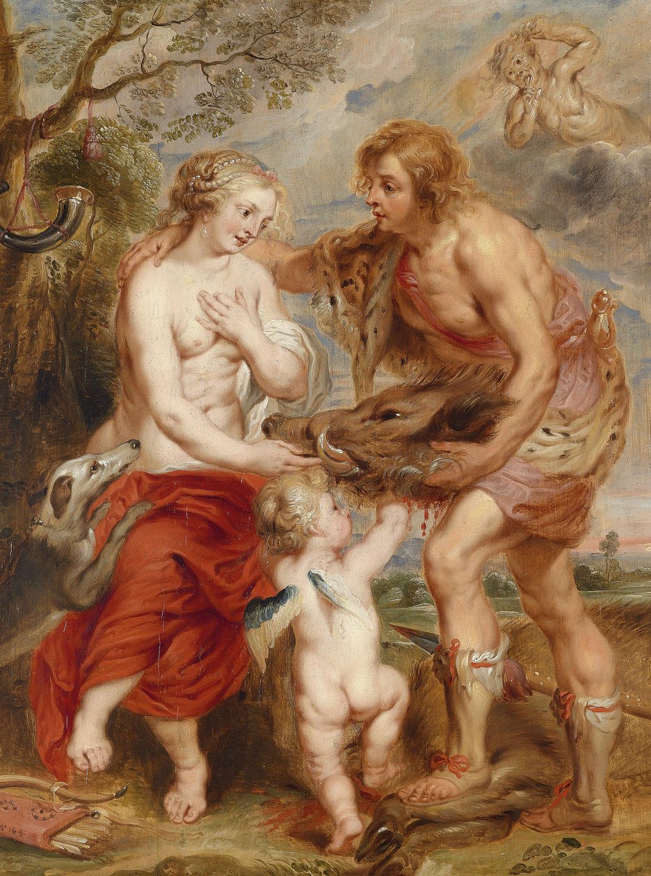 Meleager felajánlja a calydoni vaddisznókat az Atalanta felé alkotó: Peter Paul Rubens