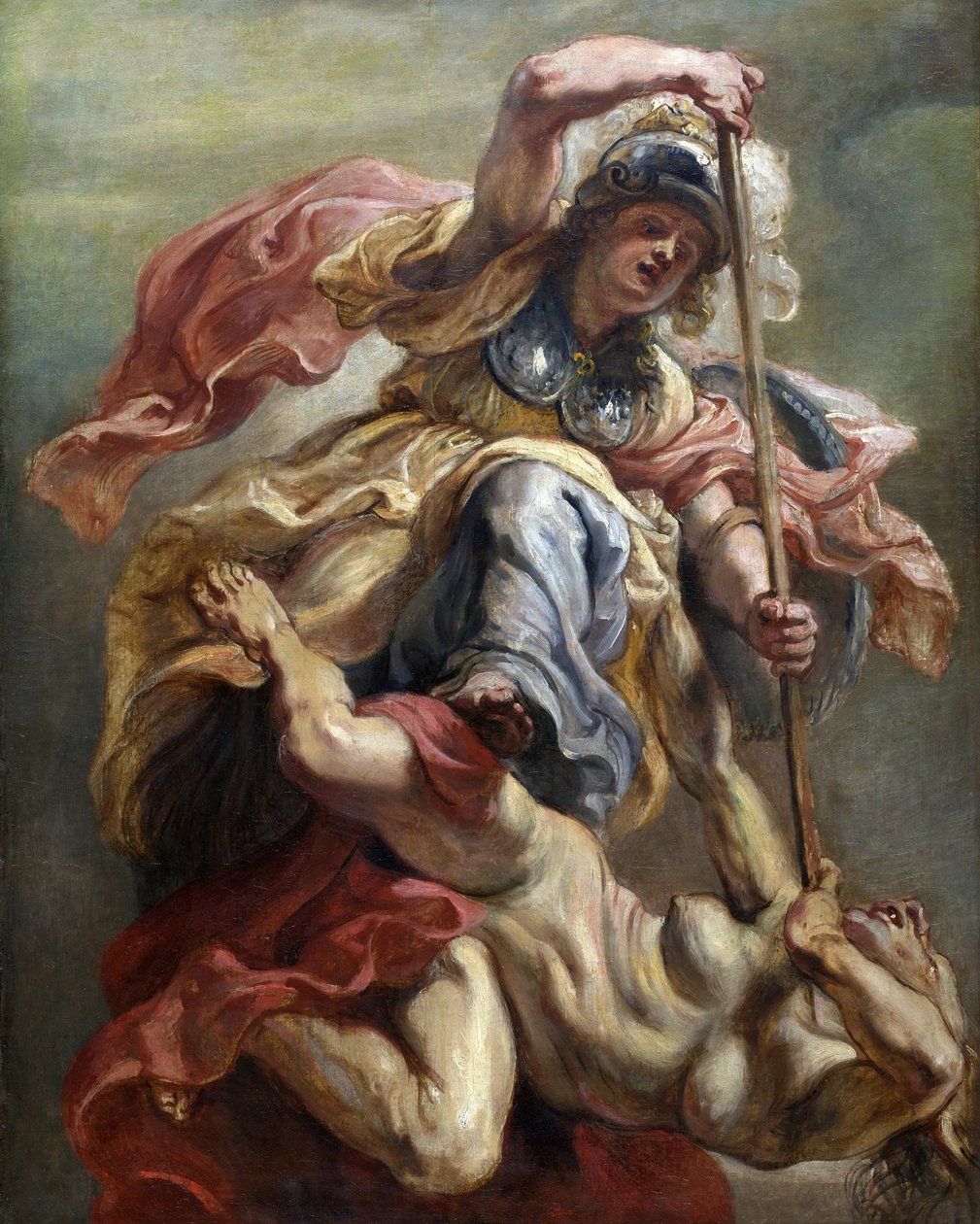 Minerva mint bölcsességhódító lázadás, 1632 és 1634 között. alkotó: Peter Paul Rubens