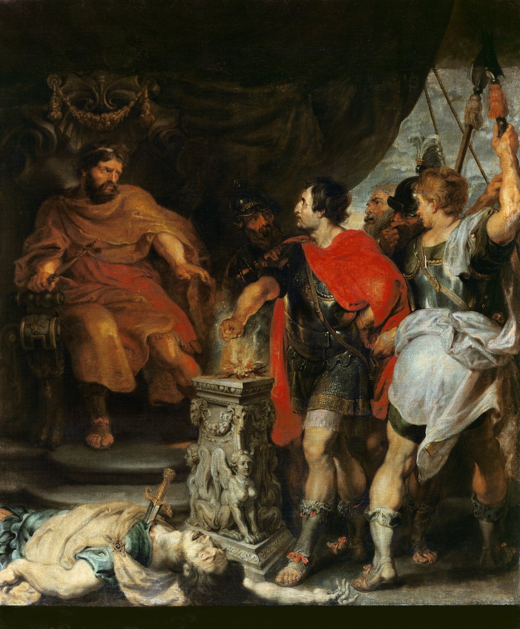 Mucius Scaevola Lars Porsena előtt, 1618-20 körül alkotó: Peter Paul Rubens