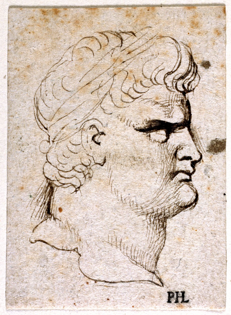 Nero, az első tizenkét Caesar közül nyolc tíz rajzából, Giovanni da Cavino érmei után (toll és tinta papíron) alkotó: Peter Paul Rubens