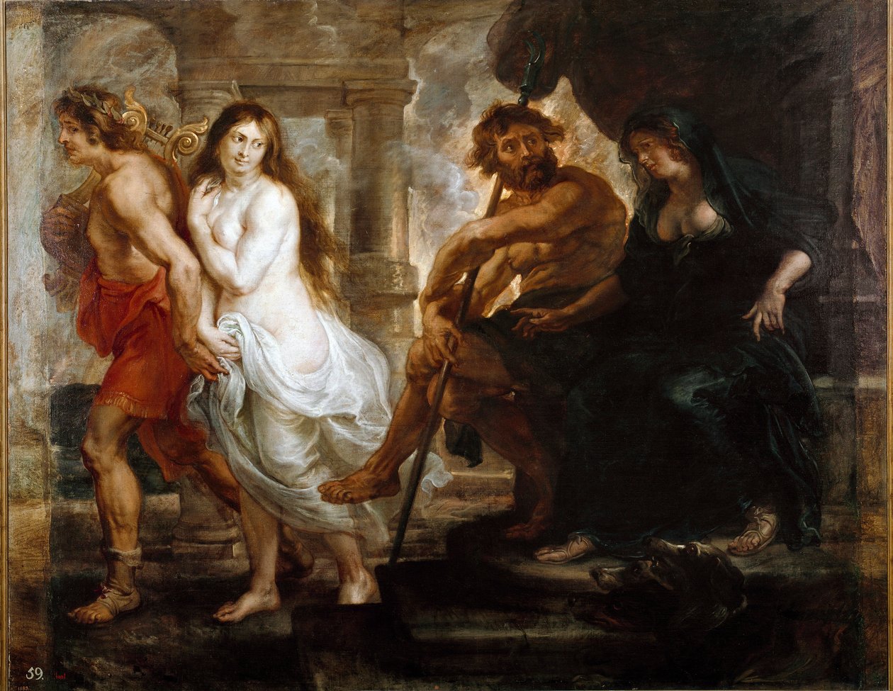 Peter Paul (Pierre-Paul) Rubens (vagy Peter Paul vagy Petrus Paulus) Orphee és Eurydice festménye (1577-1640) 1636 Dim. 194x245 cm Madrid, Musee du Prado alkotó: Peter Paul Rubens