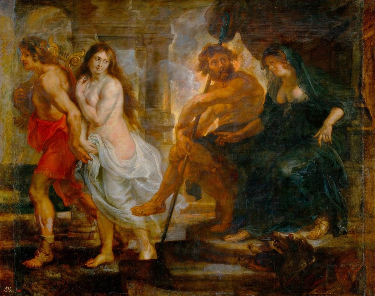 Orpheus és Eurydice Plútóval és Proserpinával alkotó: Peter Paul Rubens