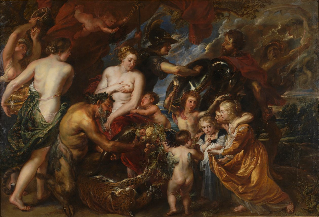 Béke és háború, Minerva védi a békét a Marstól (olaj, vászon alkotó: Peter Paul Rubens