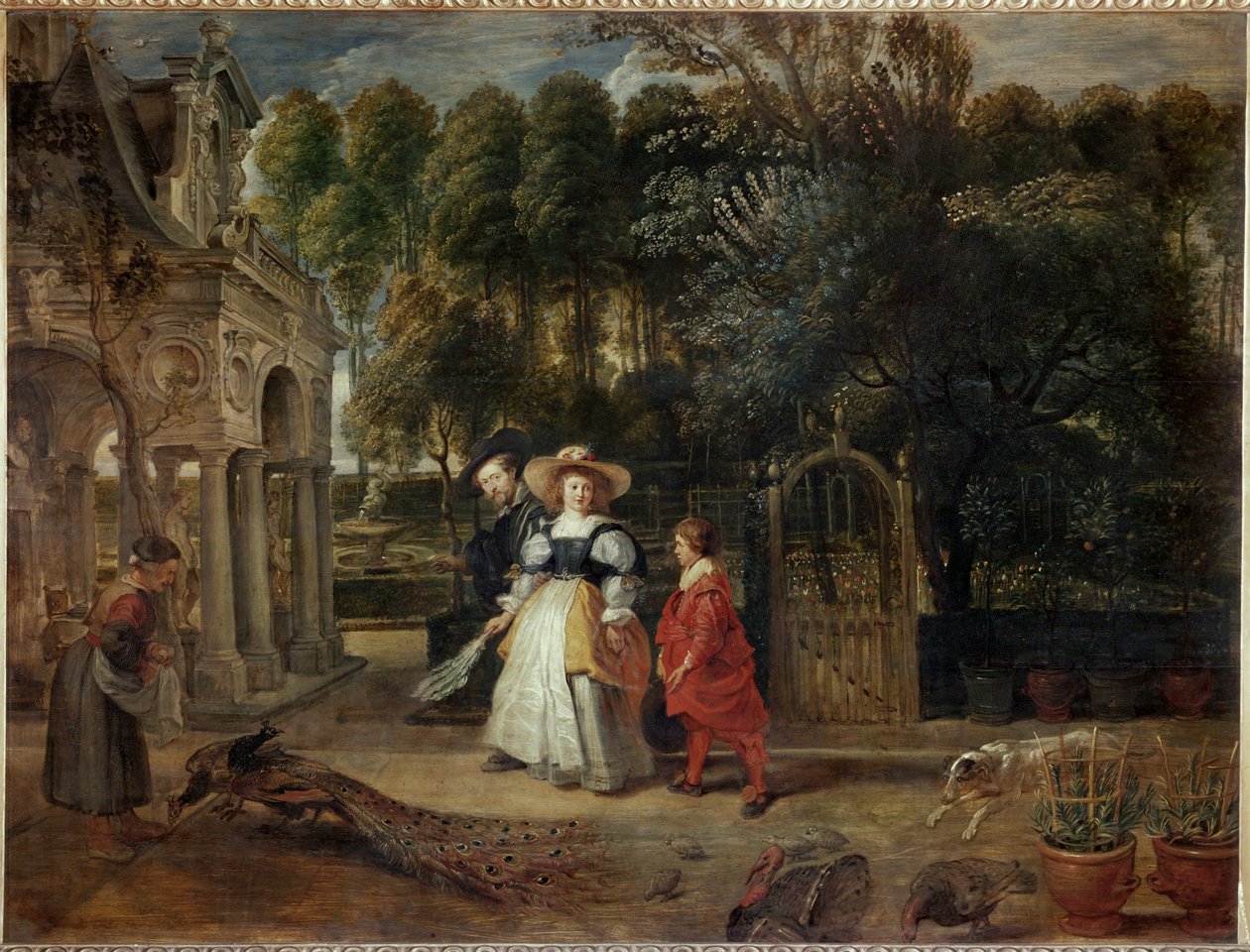 Peter Paul Rubens és második felesége, Helene Fourment a kertben (olaj, vászon) alkotó: Peter Paul Rubens
