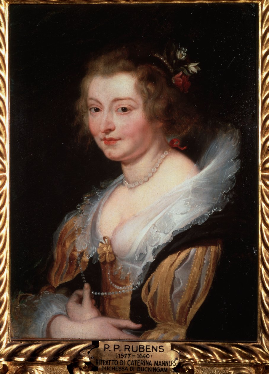 Catherine Manners, Buckingham hercegnő portréja – olajtábla, 1625-1629 körül alkotó: Peter Paul Rubens