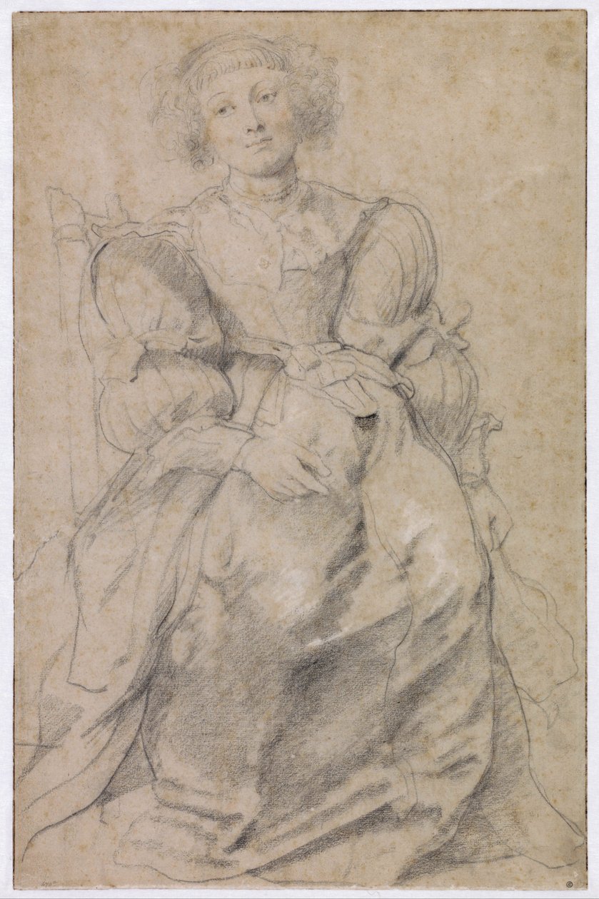 "Helene Fourment (1614-1673) portréja" (Helene Fourment portréja), 1630-1631 körül (sanguine) alkotó: Peter Paul Rubens