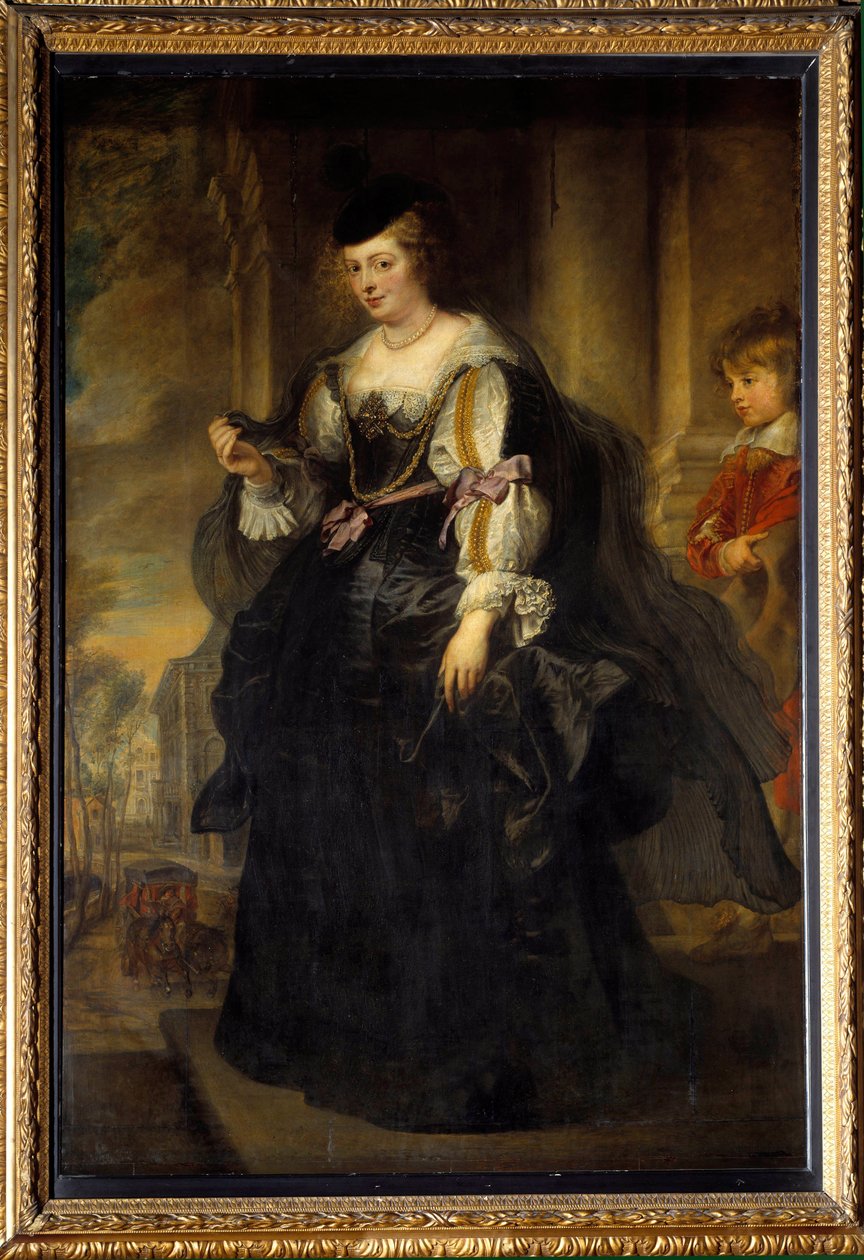 Helene Fourment portréja a hintón. Helene Fourment (1614-1673), a festő második felesége. Pierre Paul (Pierre-Paul) Rubens (vagy Peter Paul vagy Petrus Paulus) festménye (1577-1640), flamand iskola alkotó: Peter Paul Rubens