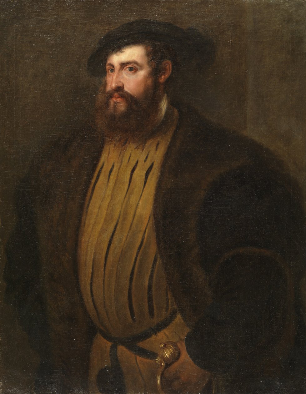 Hernan Cortez (?) portréja (Titianus nyomán) alkotó: Peter Paul Rubens