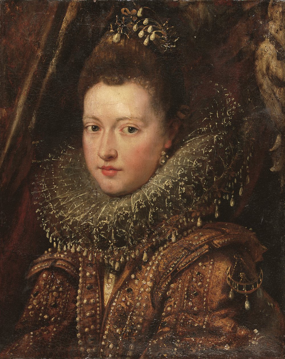 Margherita Gonzaga hercegnő portréja, mellig érő - töredék (olaj, vászon) alkotó: Peter Paul Rubens