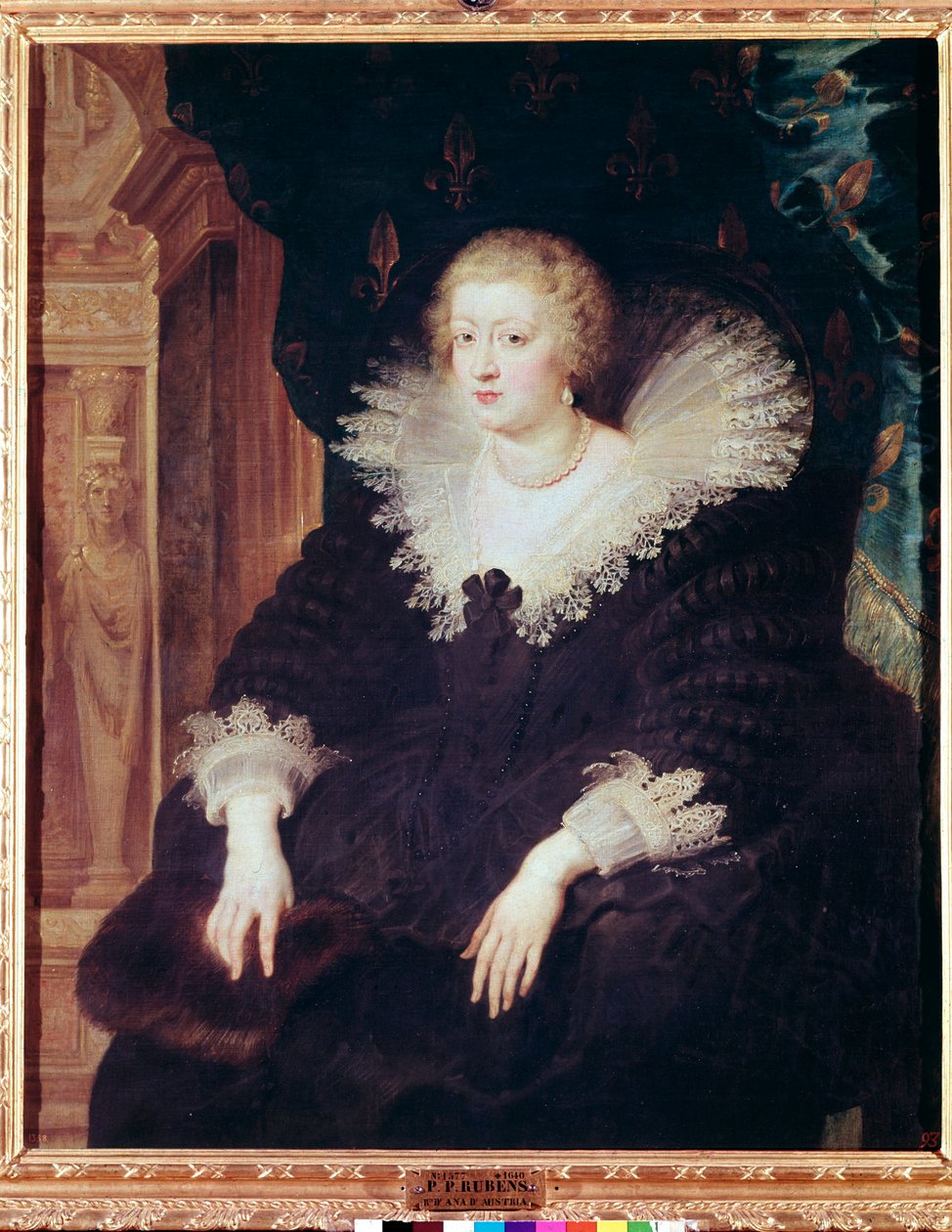 Ausztriai Anna francia királynő portréja (olaj, vászon alkotó: Peter Paul Rubens