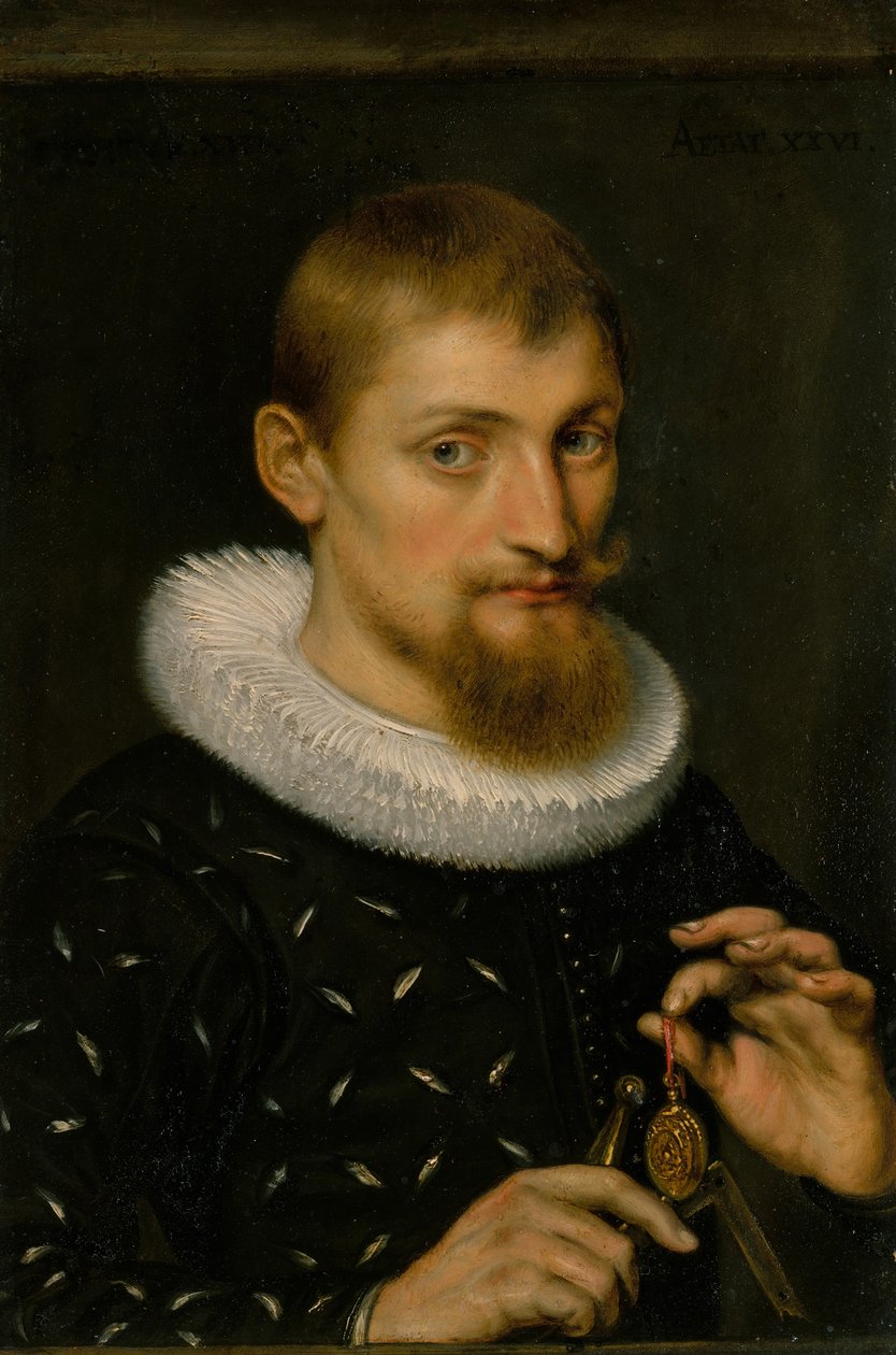Férfi, esetleg építész vagy geográfus portréja, 1597. alkotó: Peter Paul Rubens