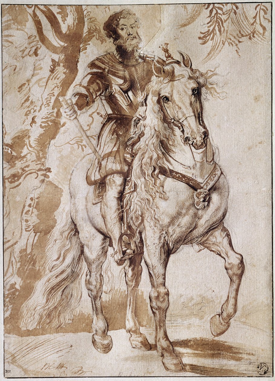 Lerma hercegének portréja lovon (rajz alkotó: Peter Paul Rubens