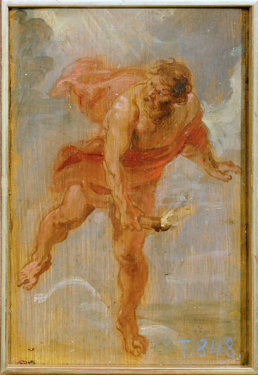 Prométheusz a tűzgyújtóval (festmény fára) alkotó: Peter Paul Rubens