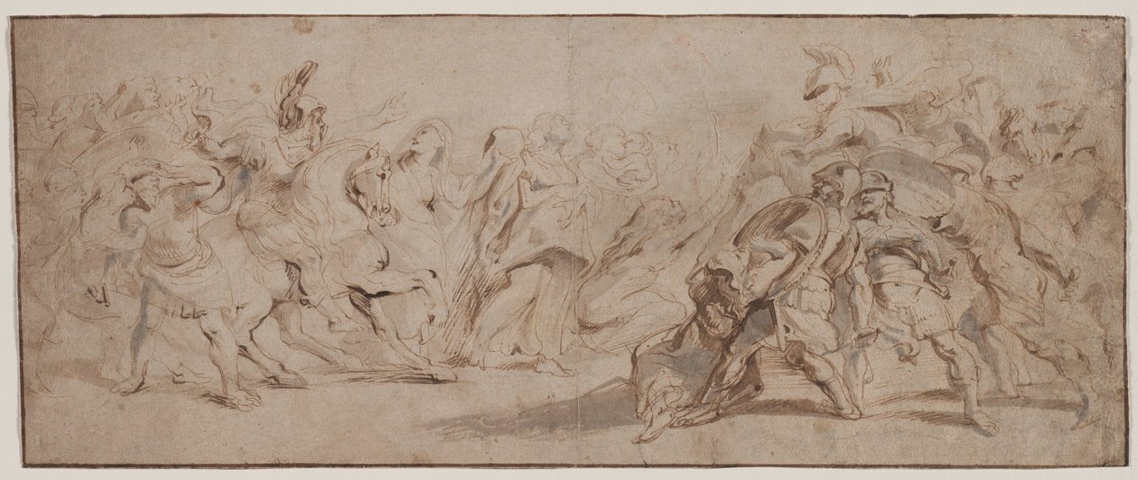 A rómaiak és a szabinok megbékélése (recto) alkotó: Peter Paul Rubens