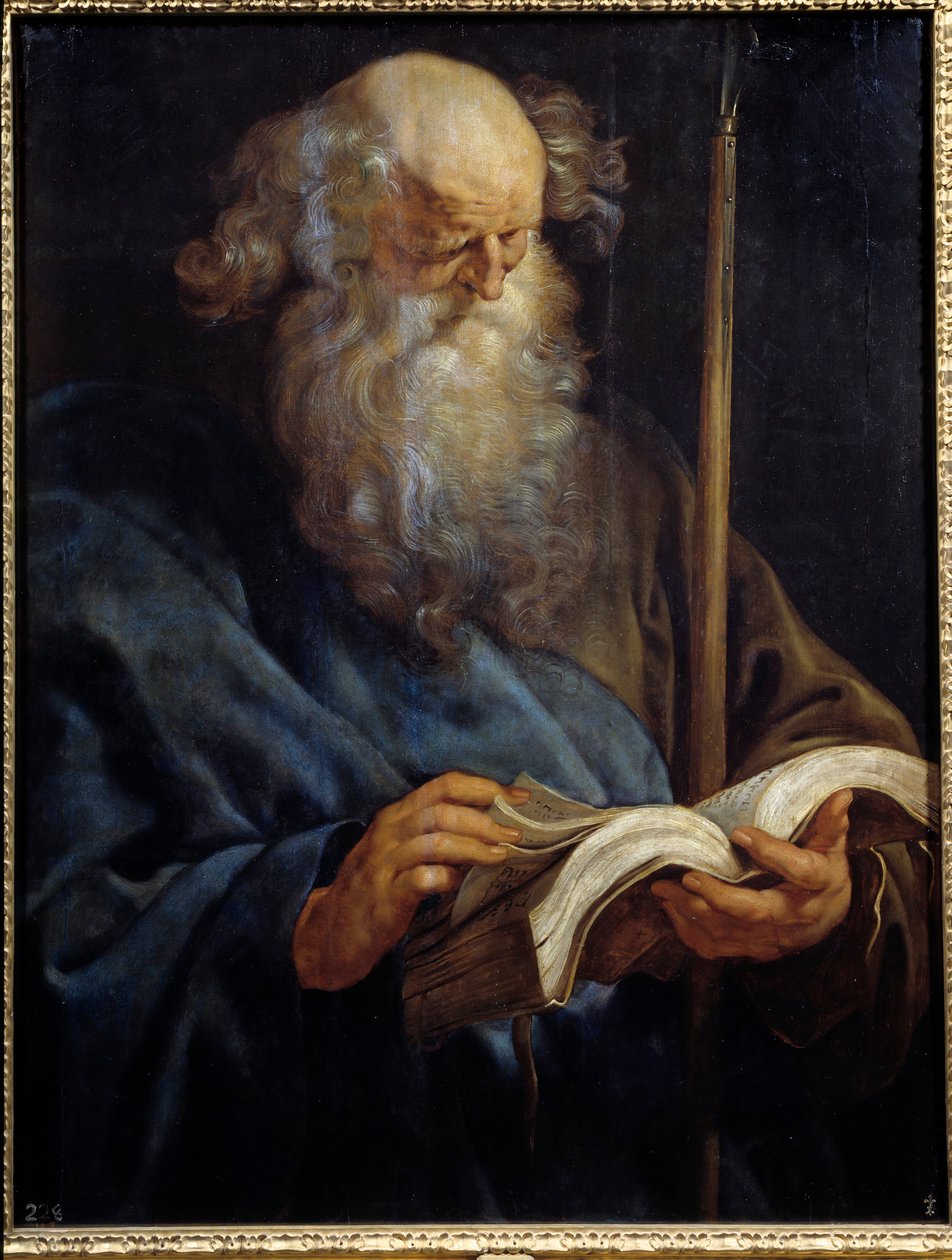 Szent Tamás apostol ábrázolása Peter Paul (Pierre-Paul) Rubens (vagy Peter Paul vagy Petrus Paulus) festménye (1577-1640) 17. század V. 1,08x0,84 m Madrid, Prado Múzeum alkotó: Peter Paul Rubens