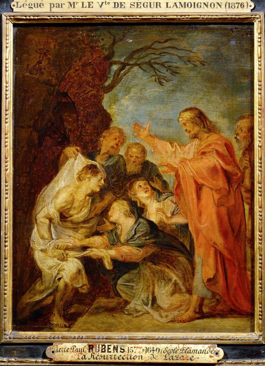 Lázár feltámadása, vázlat a Berlinhez (festmény fára) alkotó: Peter Paul Rubens