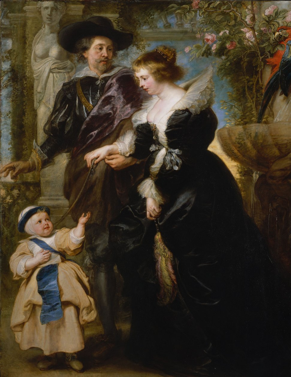 Rubens, felesége, Helena Fourment és fiuk, Frans, 1635 körül alkotó: Peter Paul Rubens