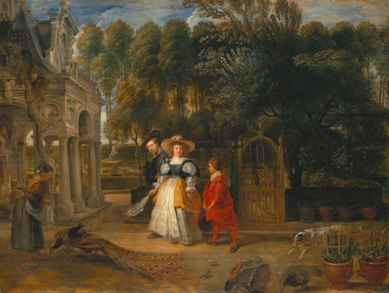 Rubens második feleségével a kertben alkotó: Peter Paul Rubens