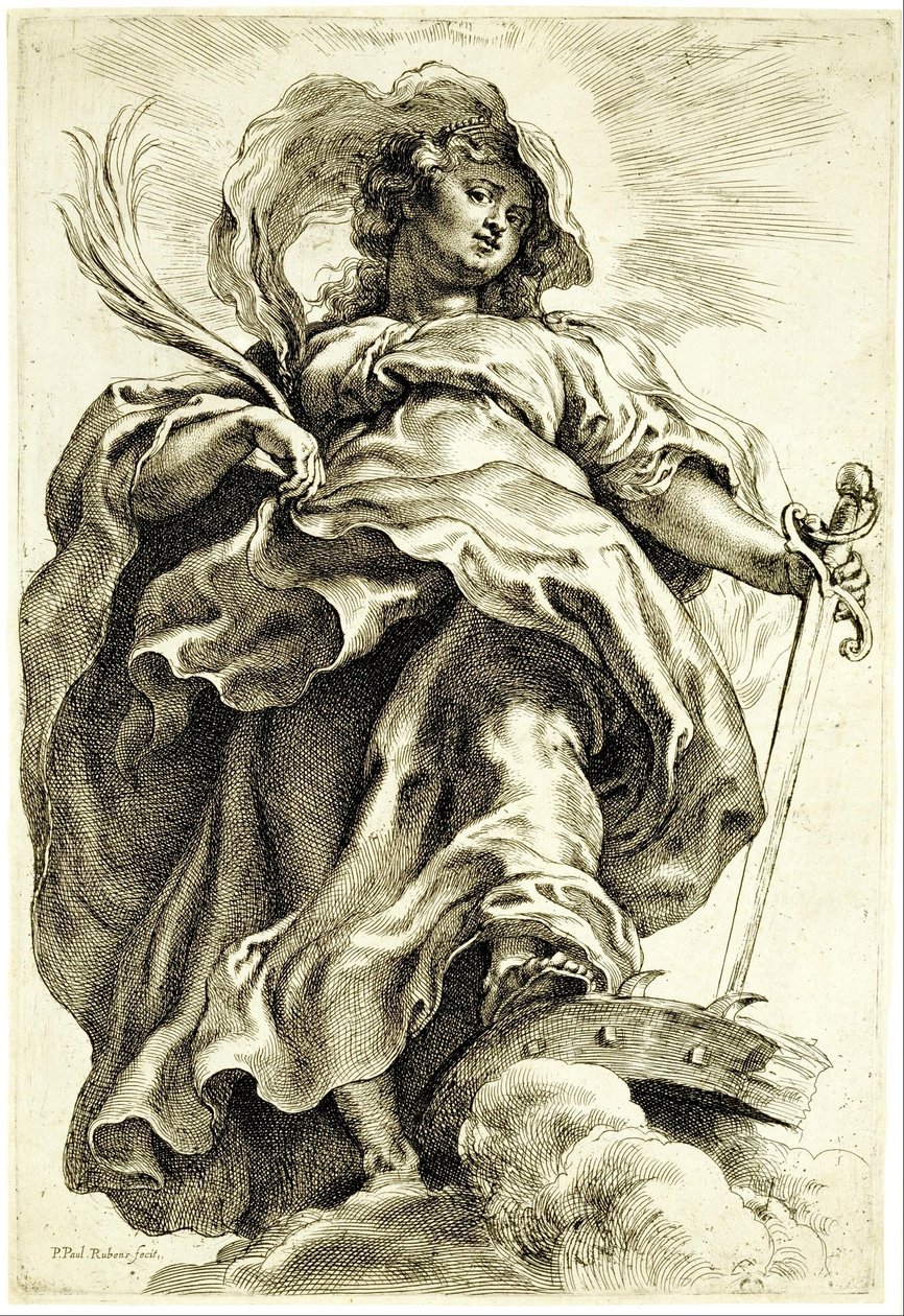 Alexandriai Szent Katalin a felhőkben alkotó: Peter Paul Rubens