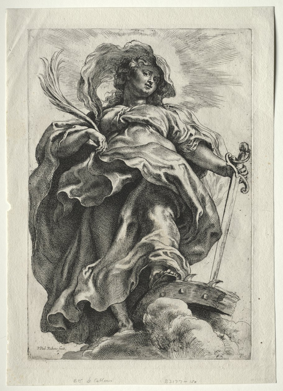 Szent Katalin a felhőkben alkotó: Peter Paul Rubens