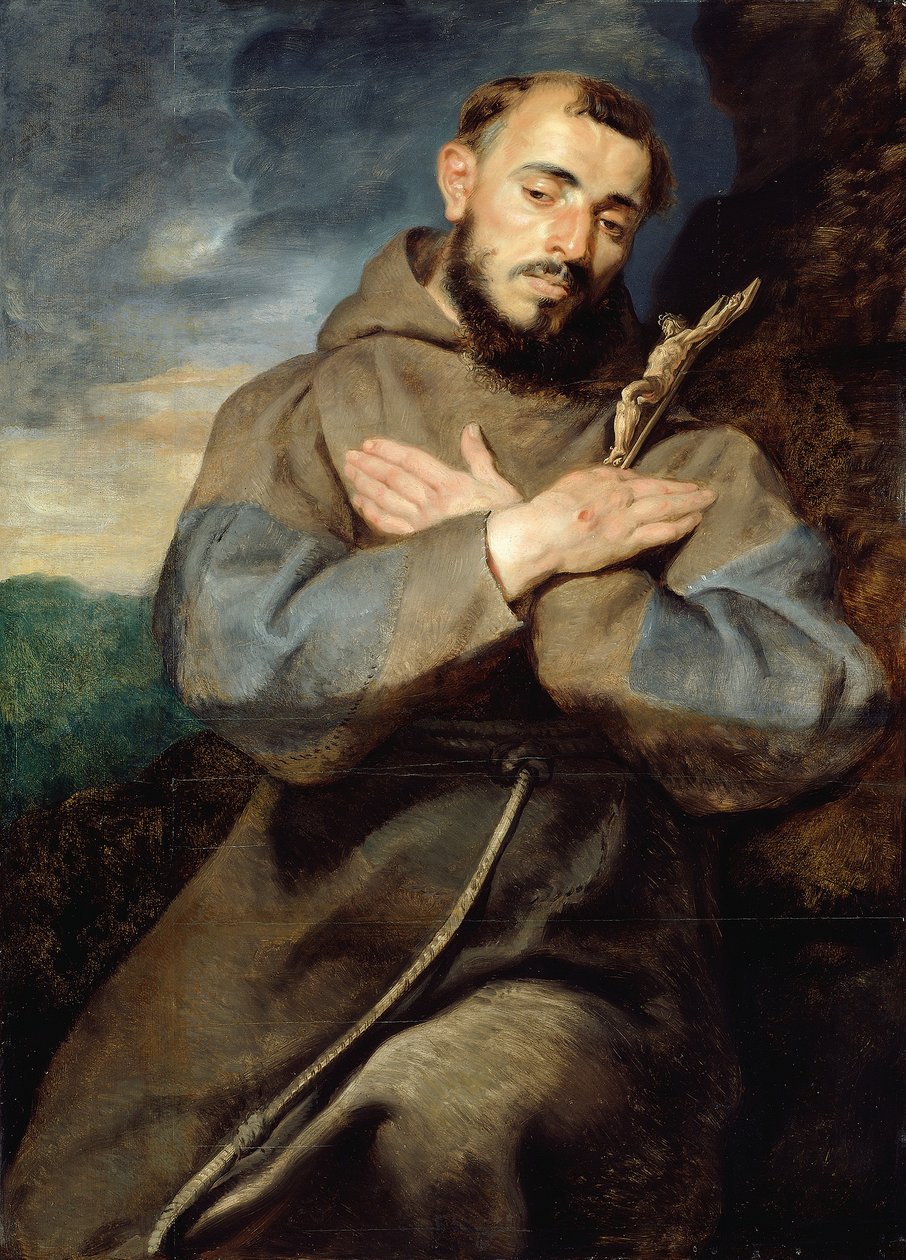 Szent Ferenc, 1615 körül (olaj, tábla) alkotó: Peter Paul Rubens