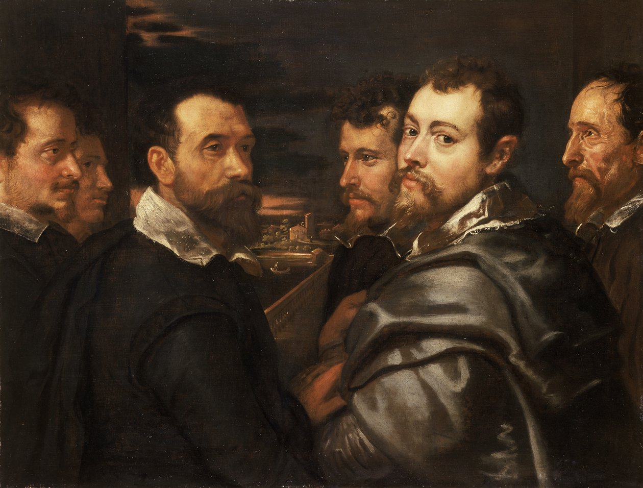 Önarckép egy baráti körben Mantuából, 1604 körül alkotó: Peter Paul Rubens