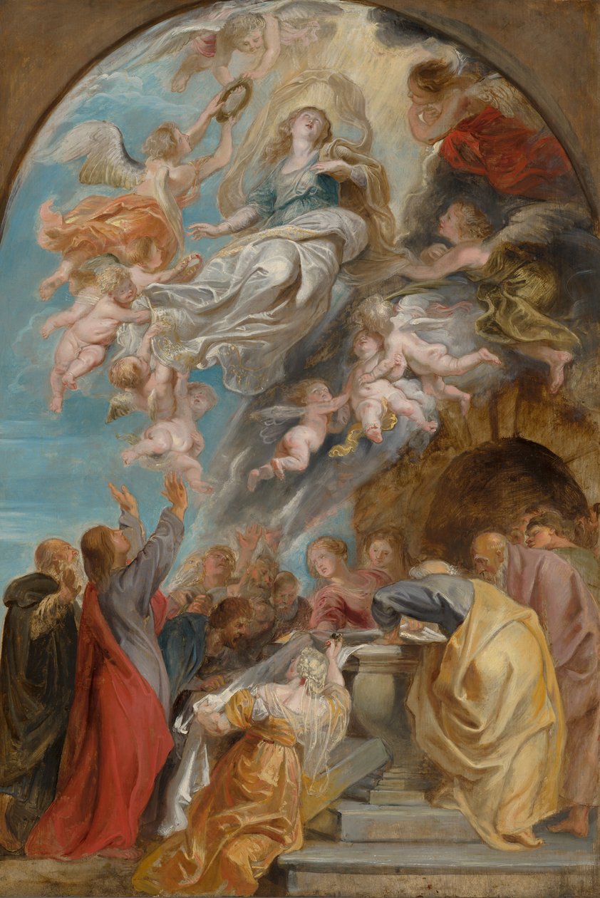 Vázlat a Szűz Mária mennybevételéhez alkotó: Peter Paul Rubens