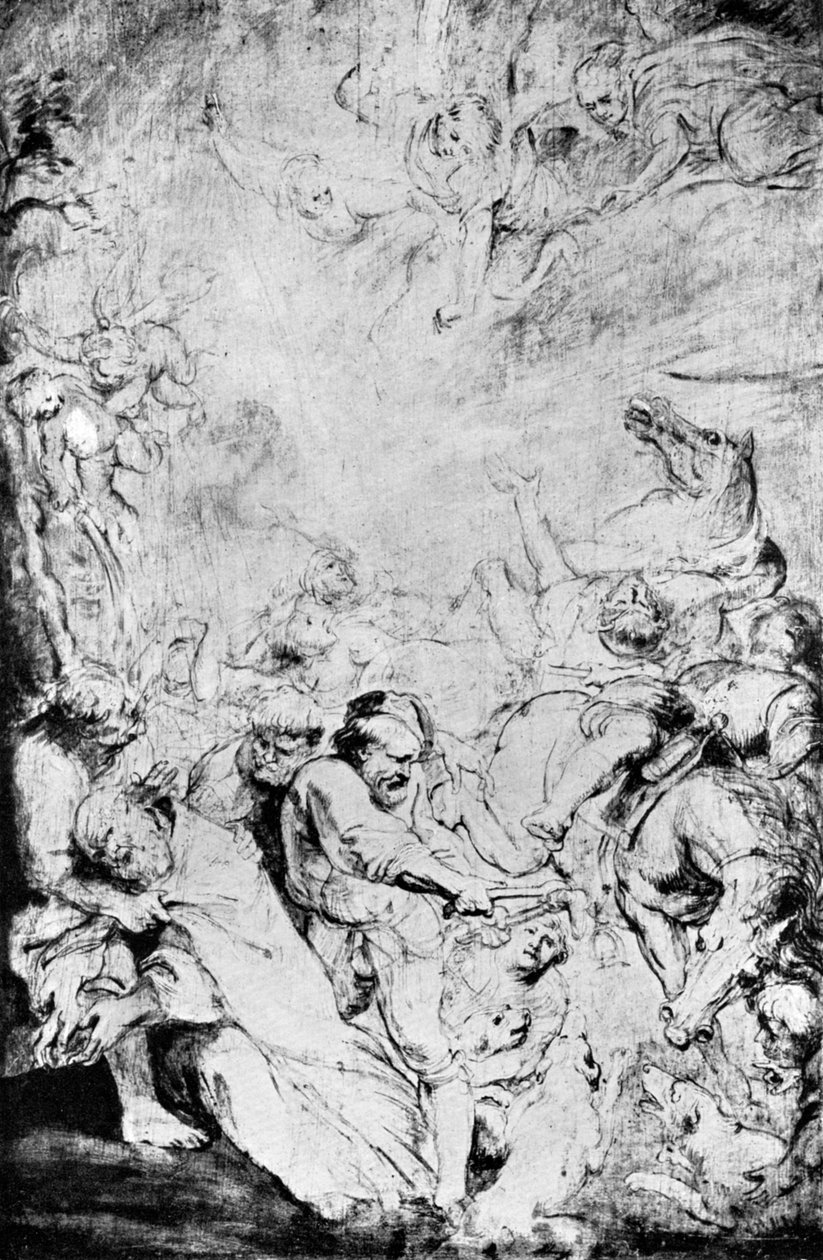 Vázlat Szent Livin vértanúságáról, c1633, 1933. alkotó: Peter Paul Rubens